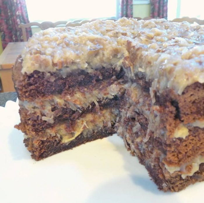 Homemade German Chocolate Cake