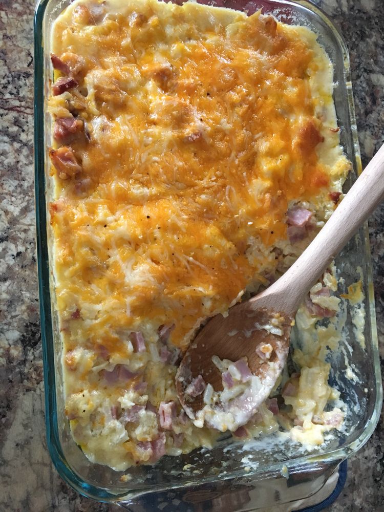 Cheesy Ham and Potato Casserole