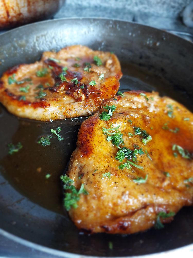 THE BEST EVER SKILLET PORK CHOPS WITH PAN GRAVY