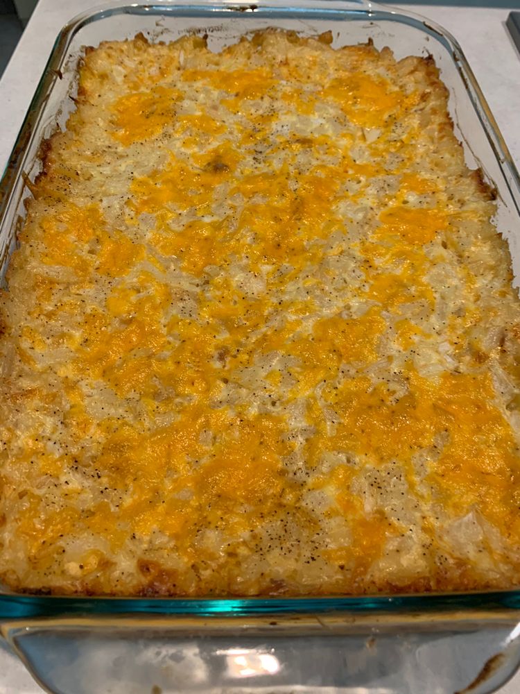 Cheesy Hashbrown Potato Casserole Recipe Kitch Me Now 