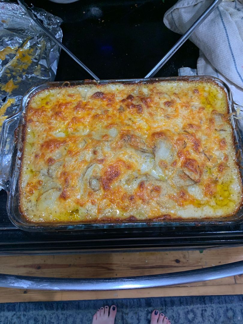 Crazy good scalloped potatoes kitch me now