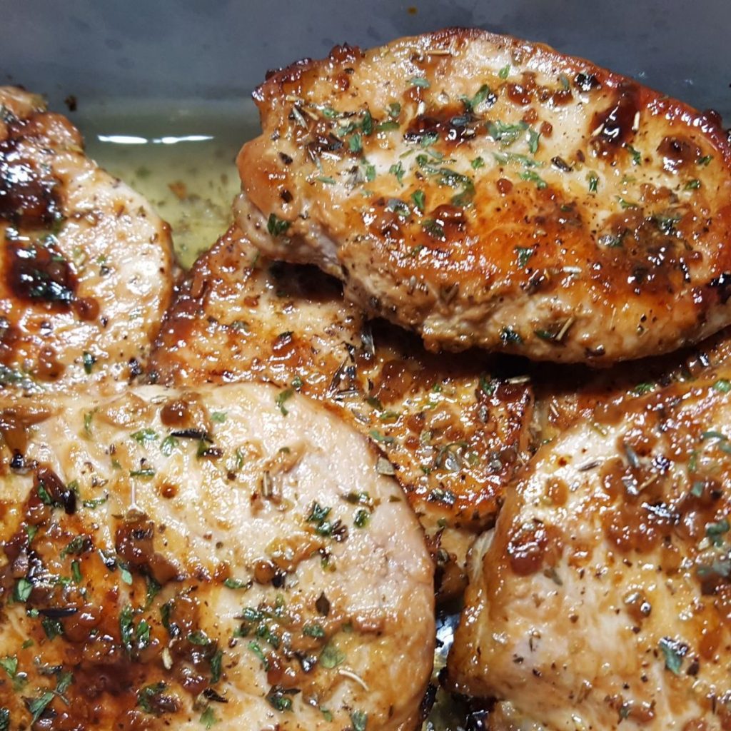 Baked Garlic Herb Butter Pork Chops Recipe – Kitch Me Now