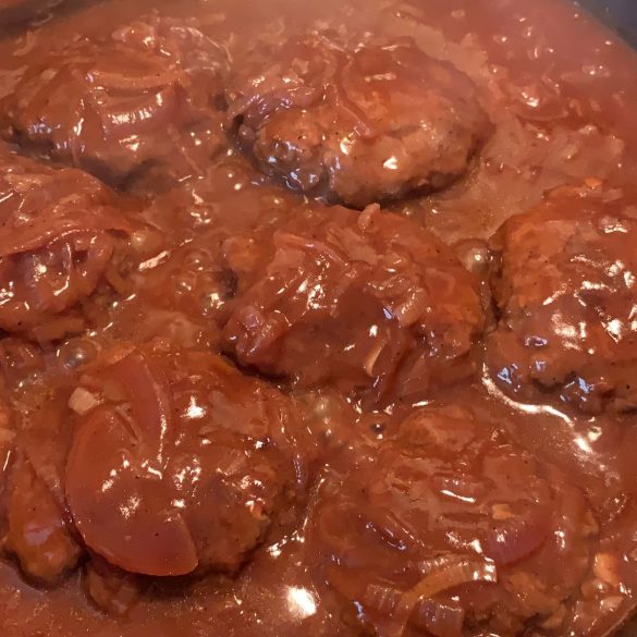 Salisbury Steak And Potato Skillet The Perfect One Skillet Meal For Meat Lovers Kitch Me Now