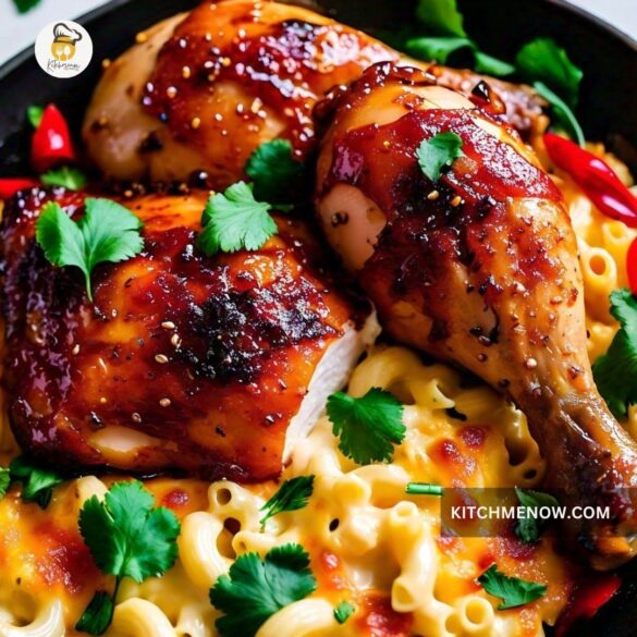 Homemade Spicy Honey Garlic Chicken With Creamy Macaroni Cheese Kitch Me Now 4542