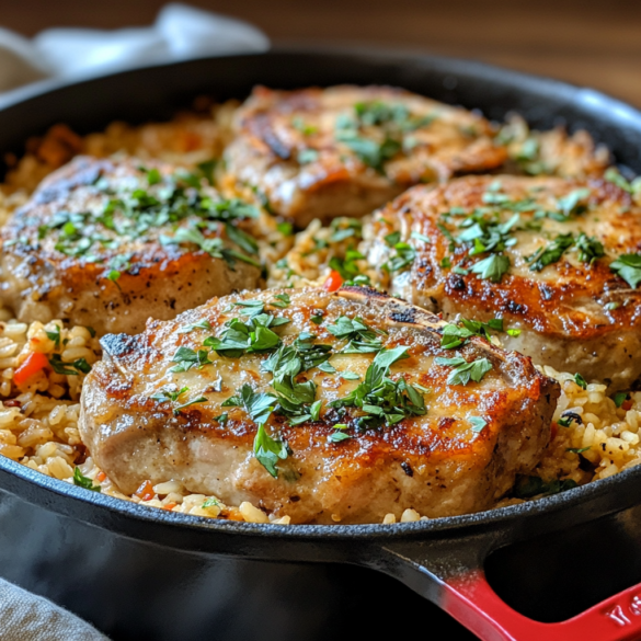 Juicy Pork Chops & Rice Casserole: A One-Pan Dinner Dream – Kitch Me Now