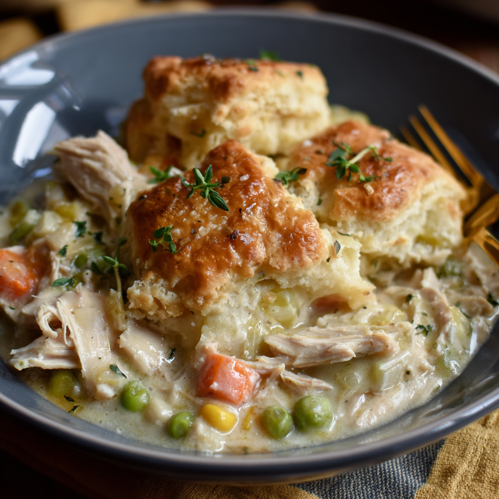 Easy Slow Cooker Chicken Pot Pie