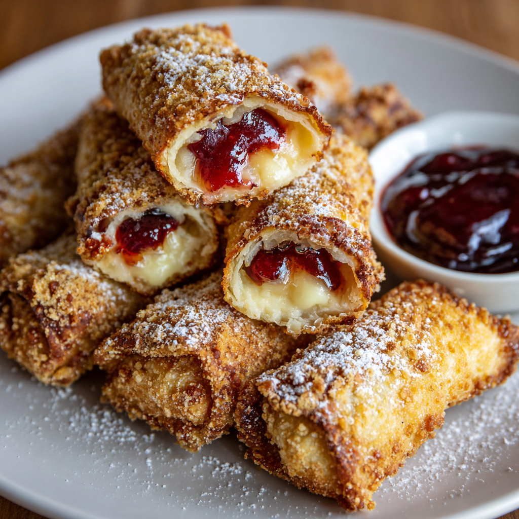 Air Fryer Cherry Cheesecake Egg Rolls