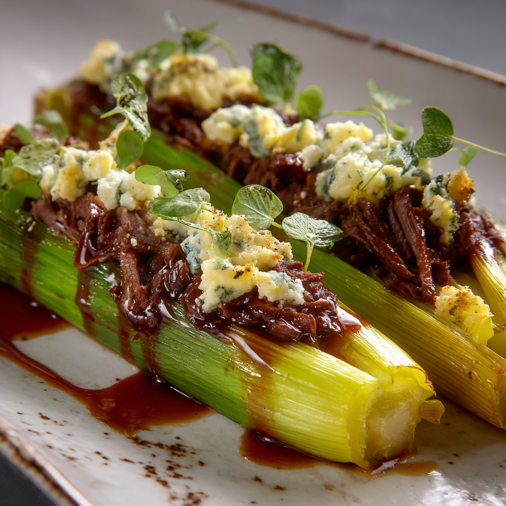 Elegant Stuffed Leeks with Beef