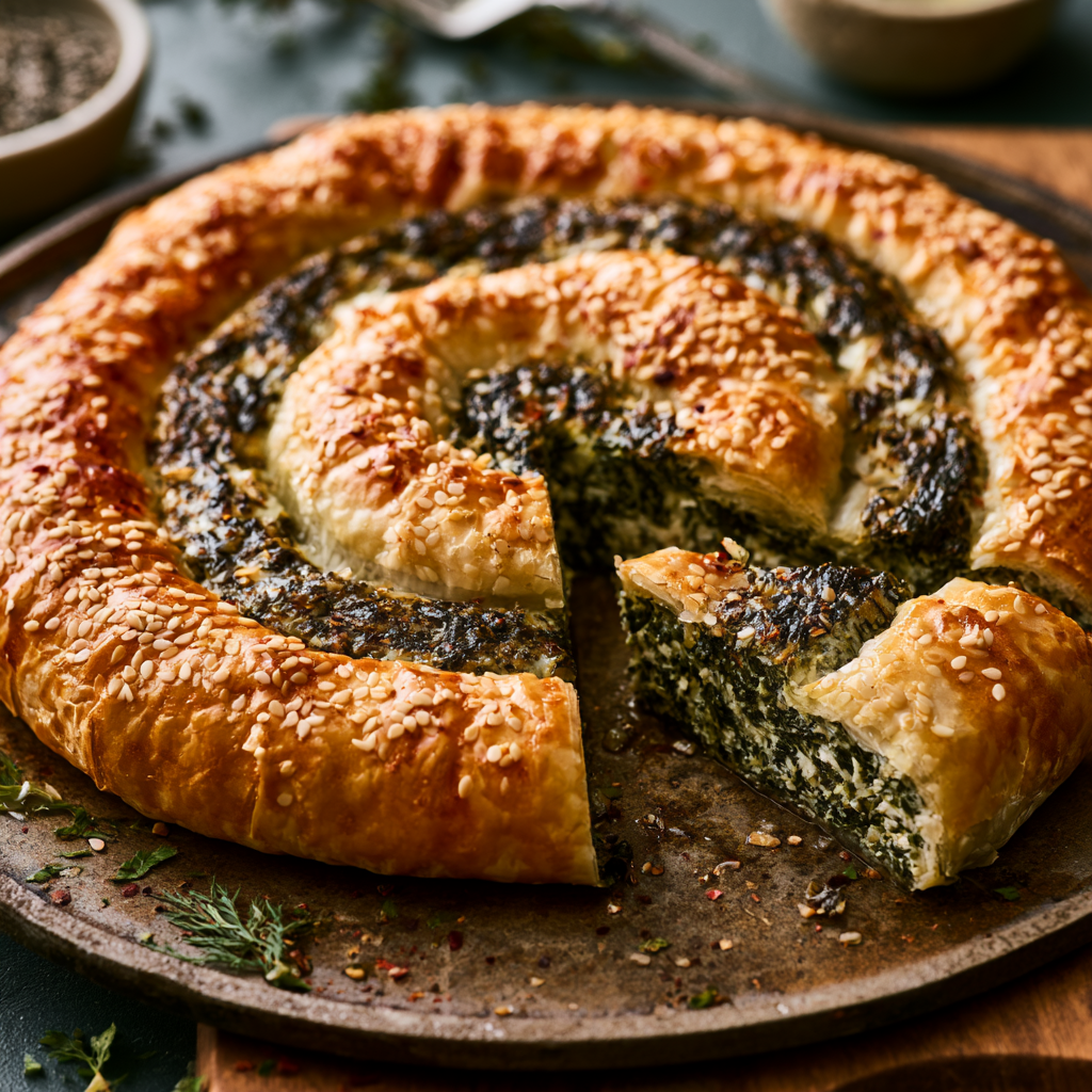 Crispy Spanakopita Spiral