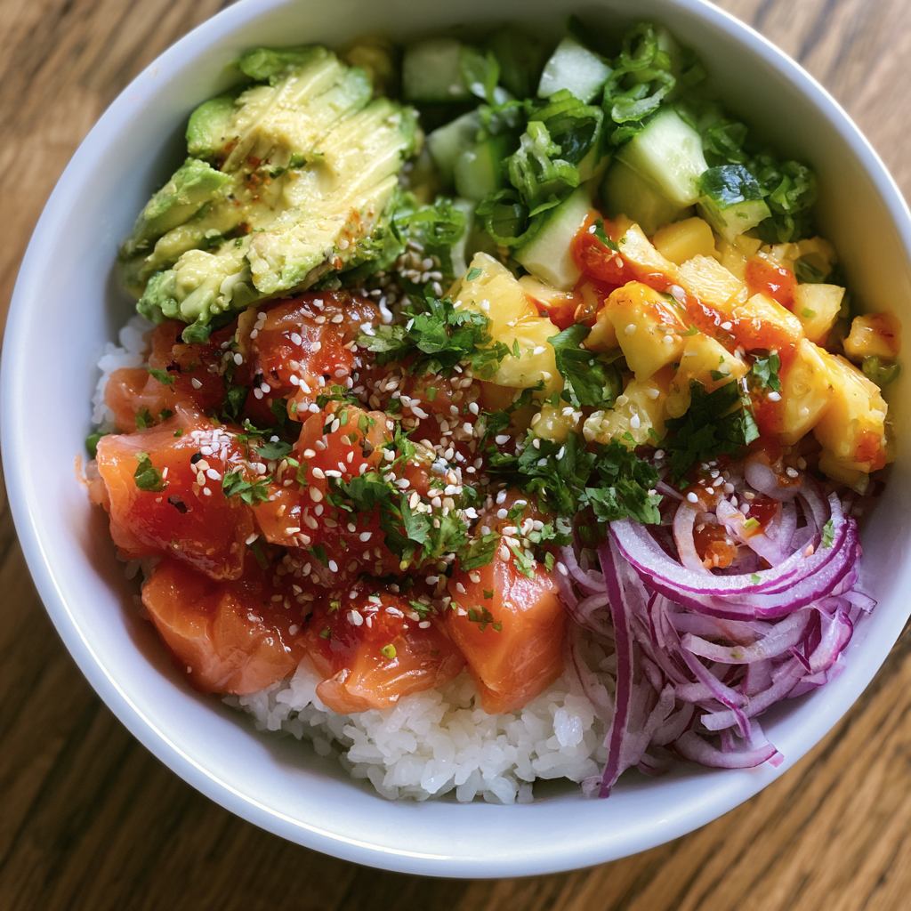 Salmon Poke Bowl with Avocado