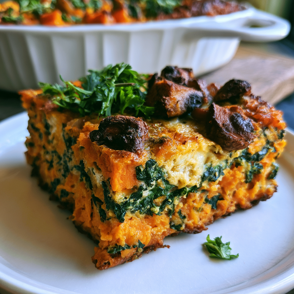 Sweet Potato Spinach Breakfast Bake Recipe