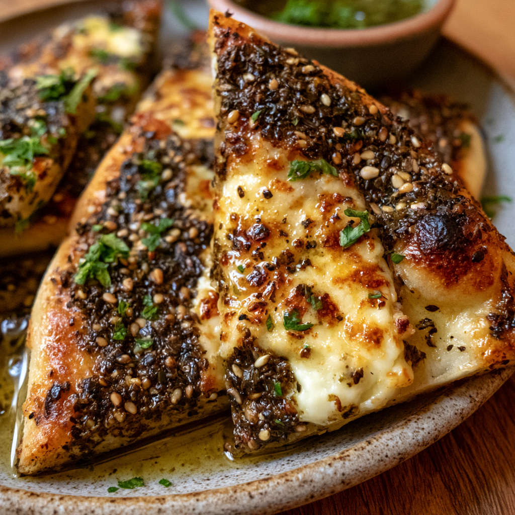 Lebanese Cheese and Zaatar Flatbreads