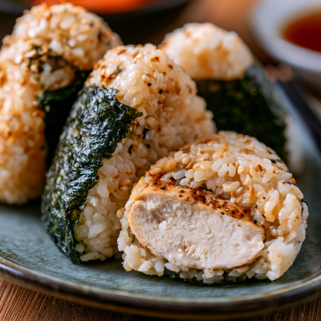 Easy Chicken Onigiri Japanese Rice Balls